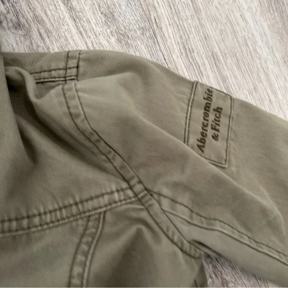 VTG Y2K Abercrombie & Fitch military utility jacket Womens XS green Bella Elena - Picture 5 of 16